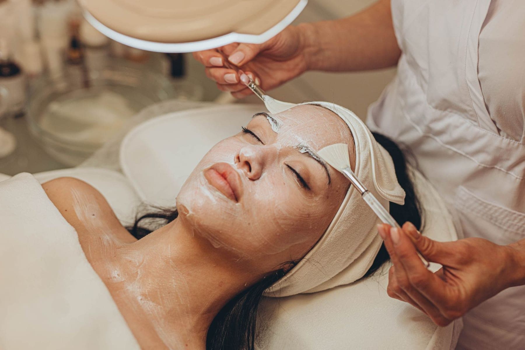 Client's natural post-facial skin glow in warm afternoon light.